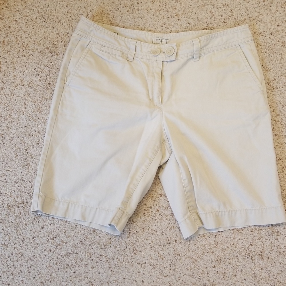 Loft Khaki bermuda style shorts